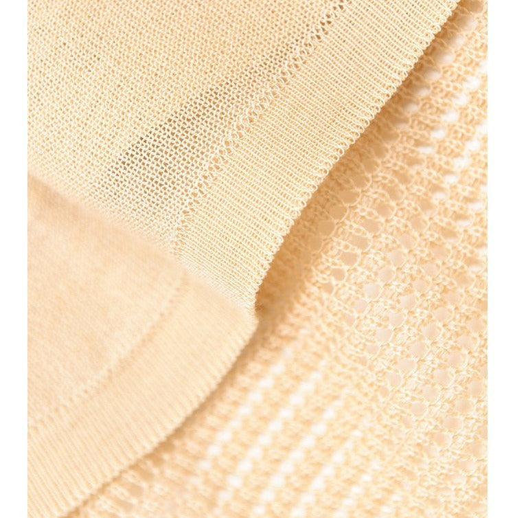 Knitted Set - Hollow-Out Tank Top and Long Skirt