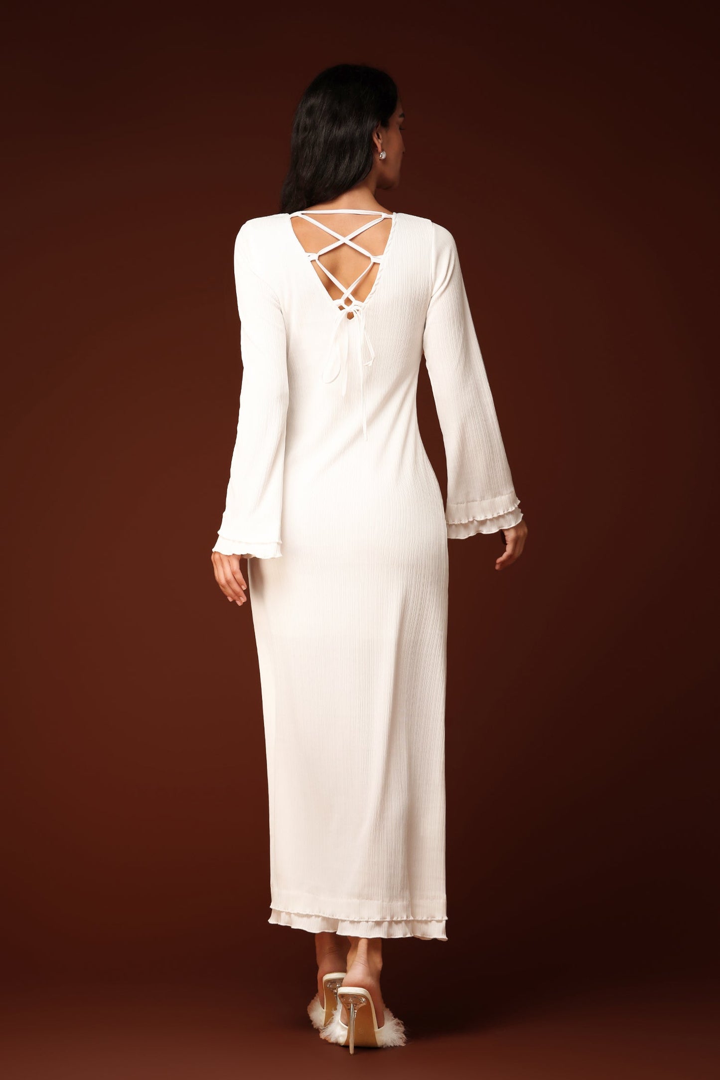 Viaya Flare Sleeves Maxi Dress