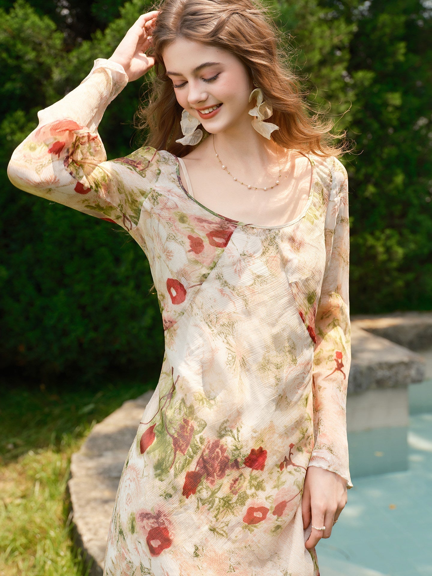 Viscose Dress - Pastel Diagonal Cut