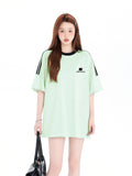 Oversized T-Shirt with Contrast Trim