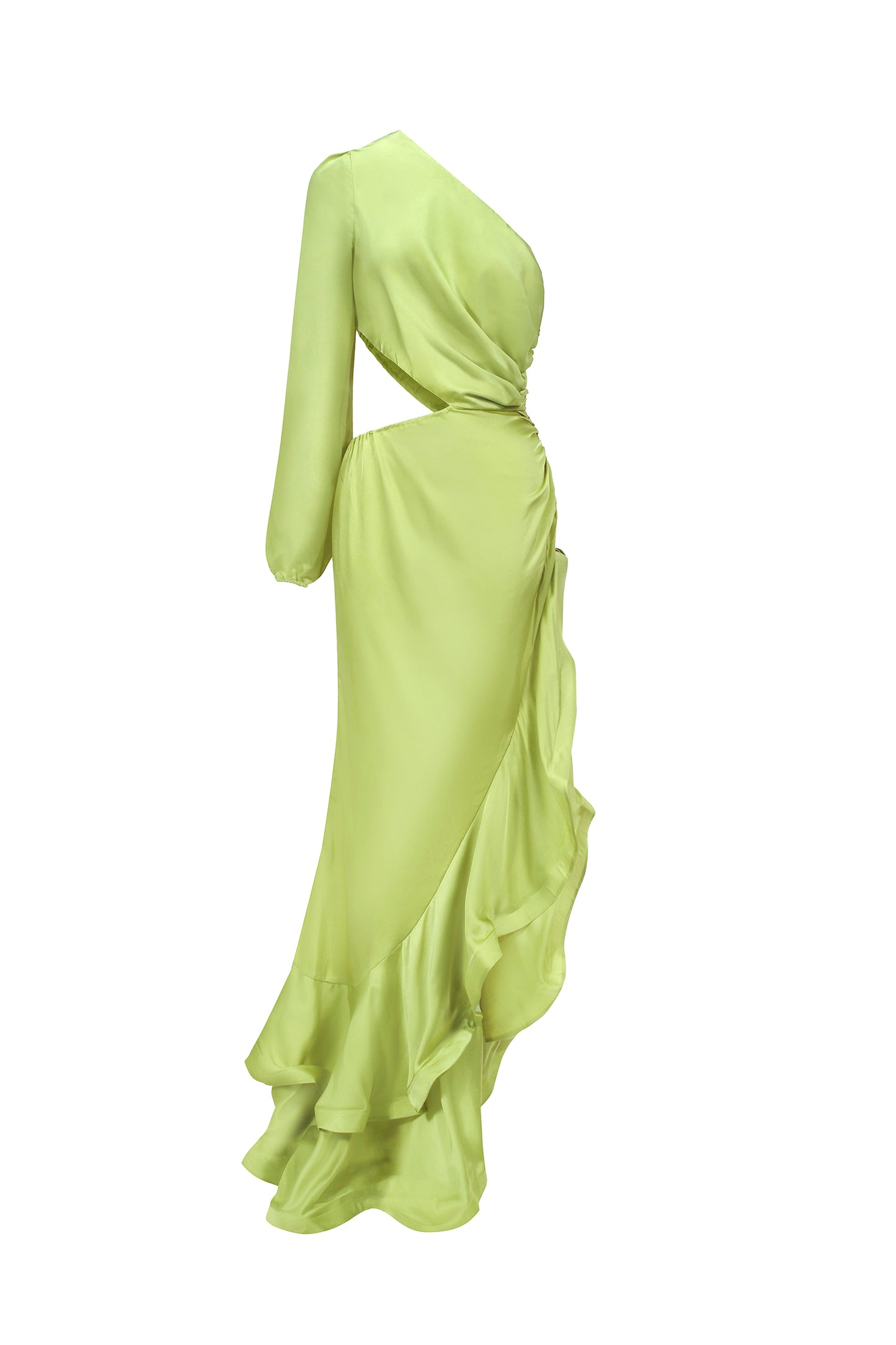 Beren One Shoulder Satin Maxi Dress