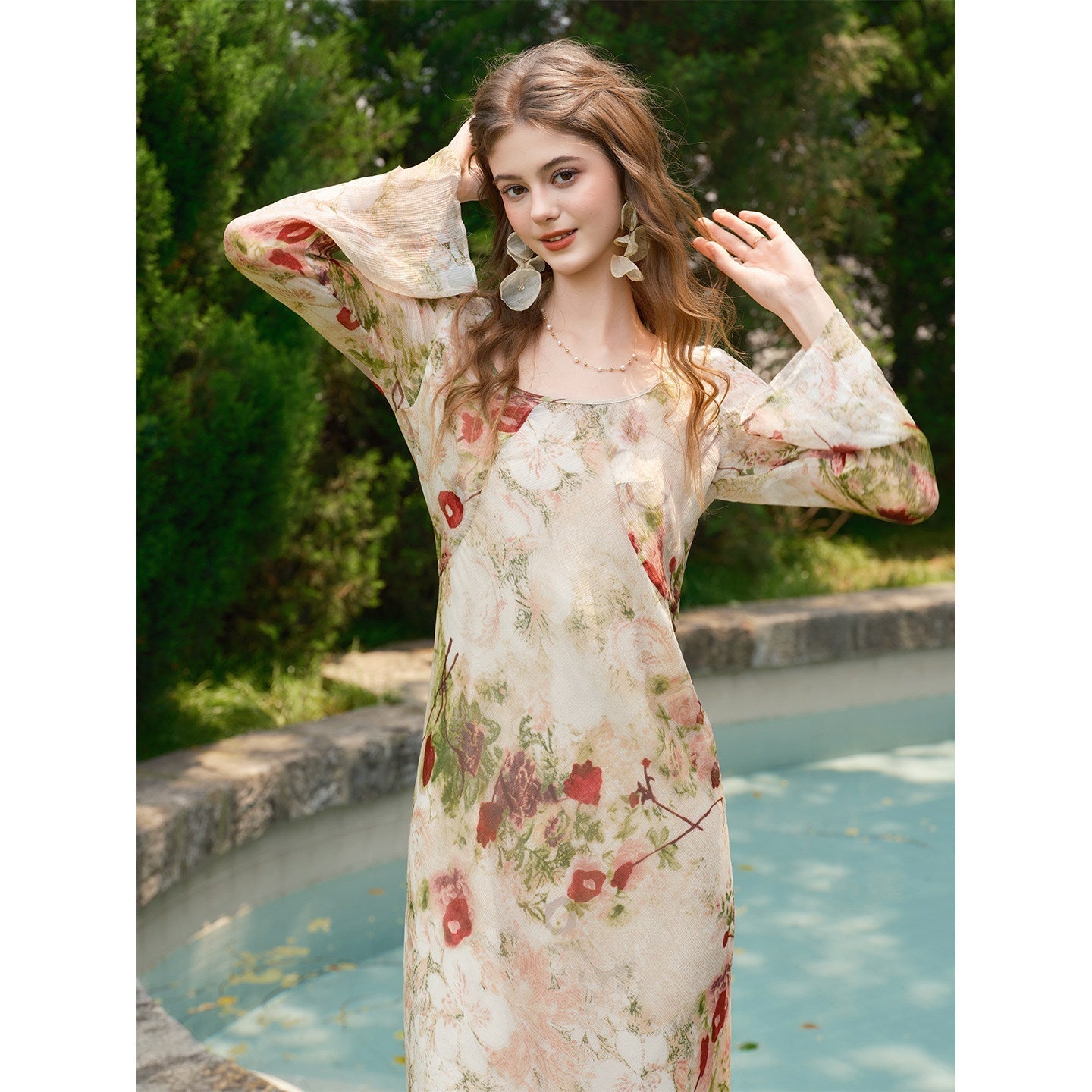 Viscose Dress - Pastel Diagonal Cut