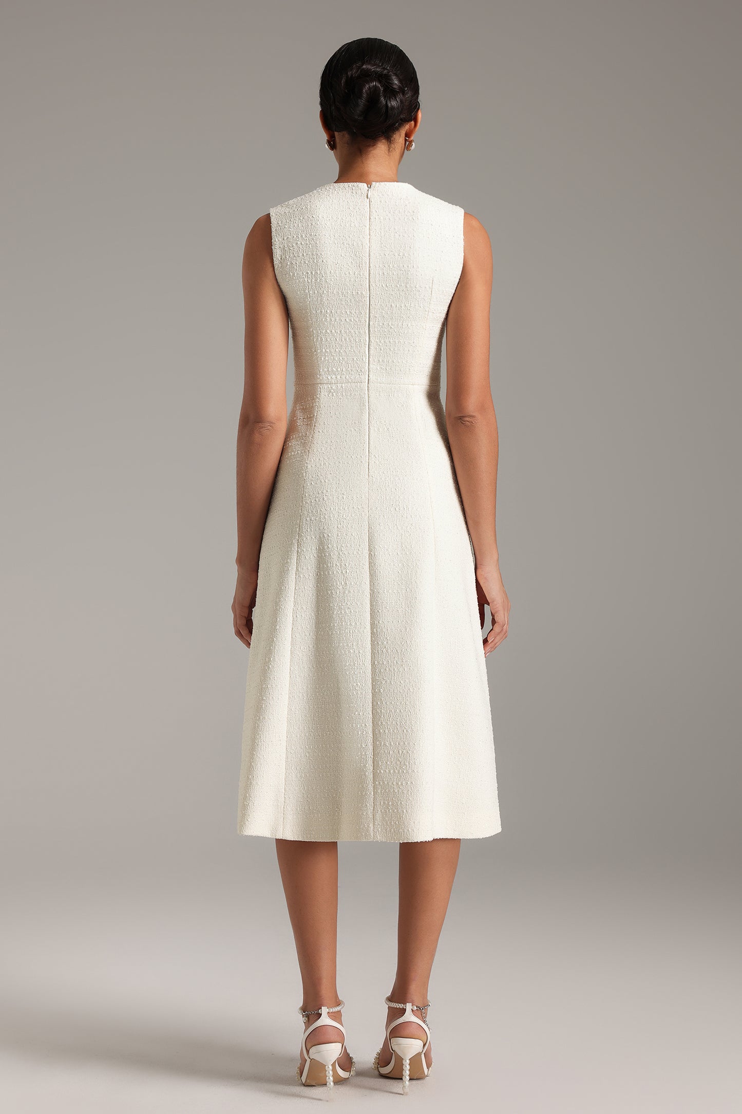 Kyler Diamond Button Midi Dress