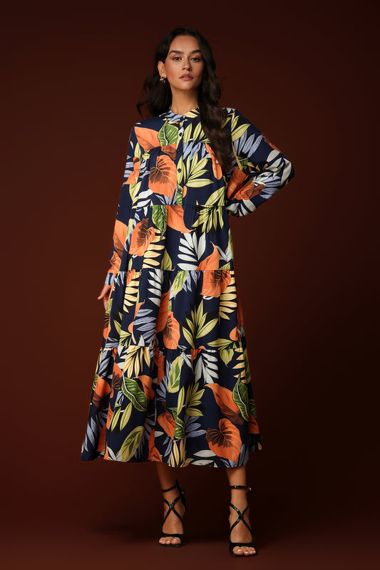 Sequoya Long Sleeves Maxi Dress