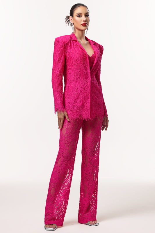 Naya Sexy Tailored Lace Blazer Two Piece Set