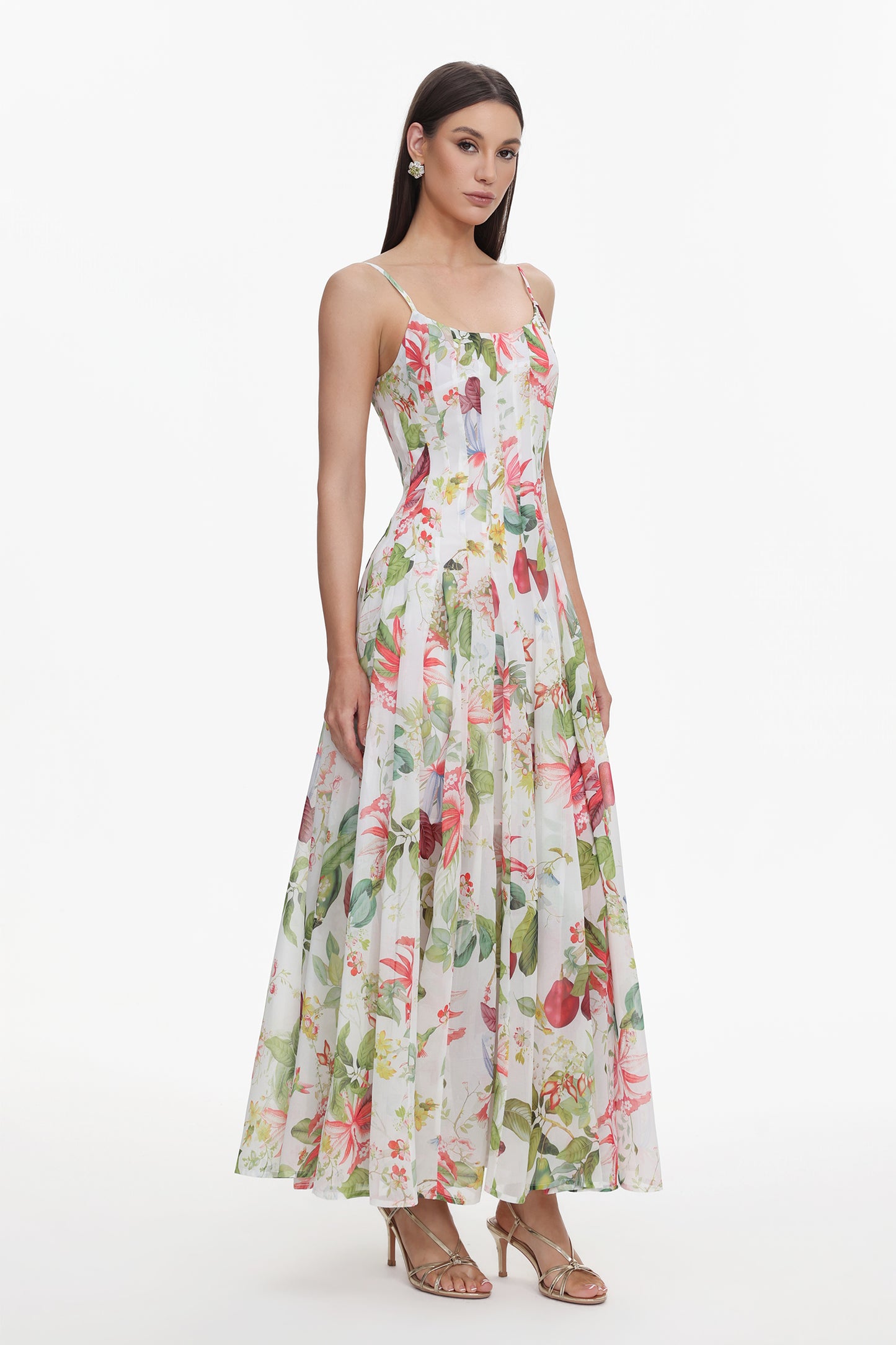 Zoey Sleeveless Printing Maxi Dress