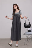 Grey Layered Maxi Dress