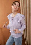 Manisa Snow Purple Blouse