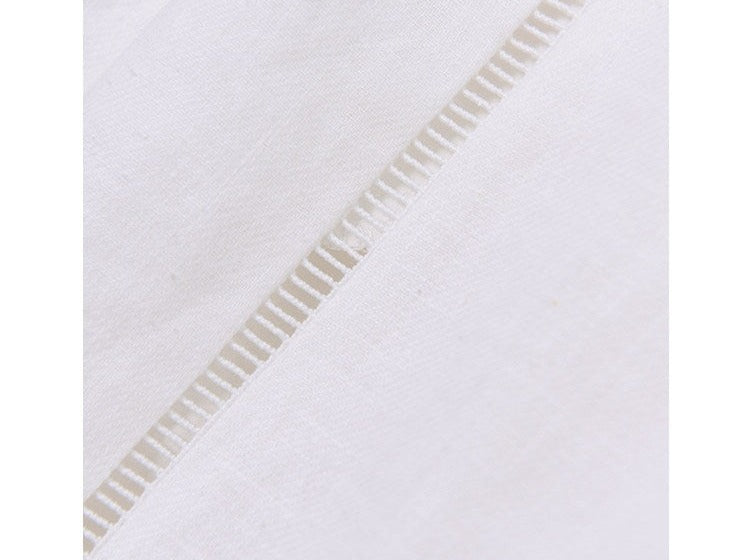 Linen Wide-Leg Pants with Lace Detail