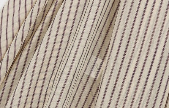 Gaun A-Line Polyester - Desain Tanpa Lengan Bergaris
