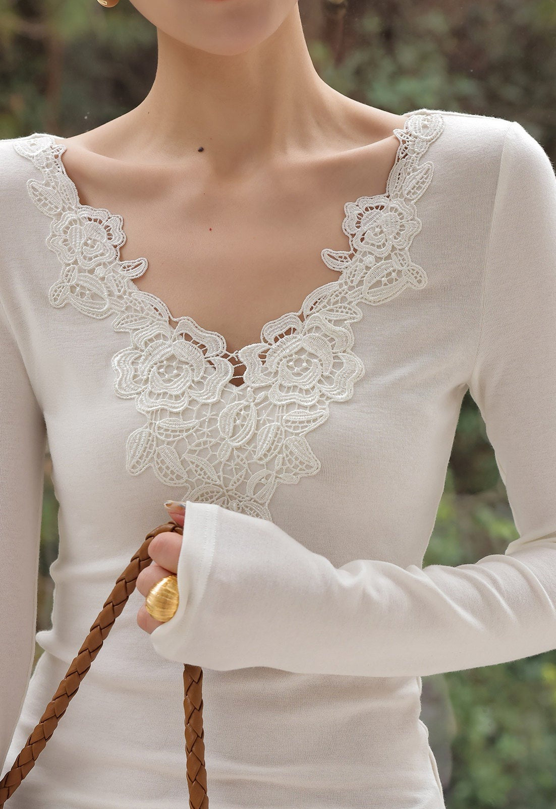 Lace Floral Top - Vintage Artistic Design