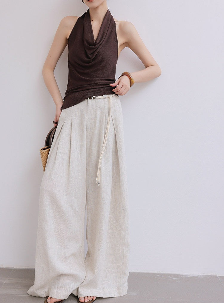 Knitted Camisole with Halter Neckline