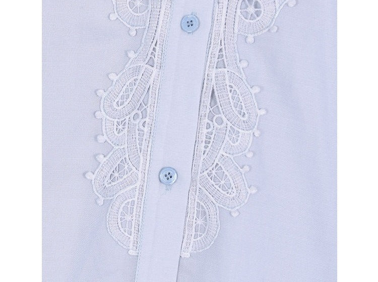 Hollow-Out Viscose Top and Shorts Set