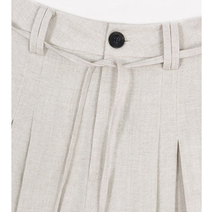Linen Wide-Leg Pants - Relaxed Fit