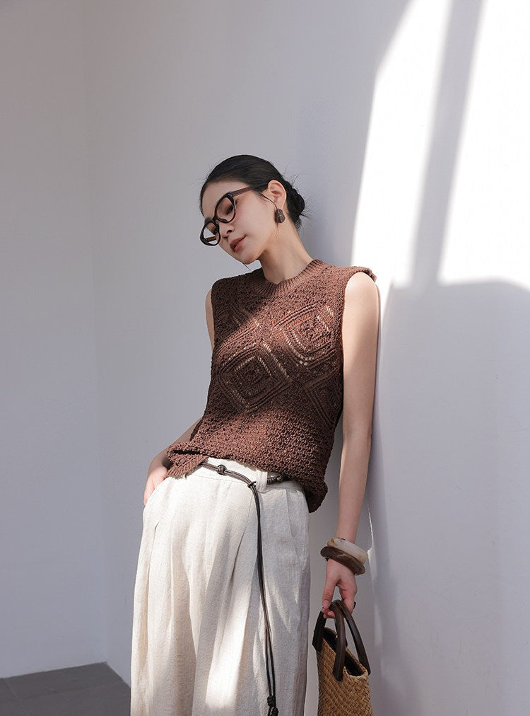 Linen Wide-Leg Pants - Relaxed Fit