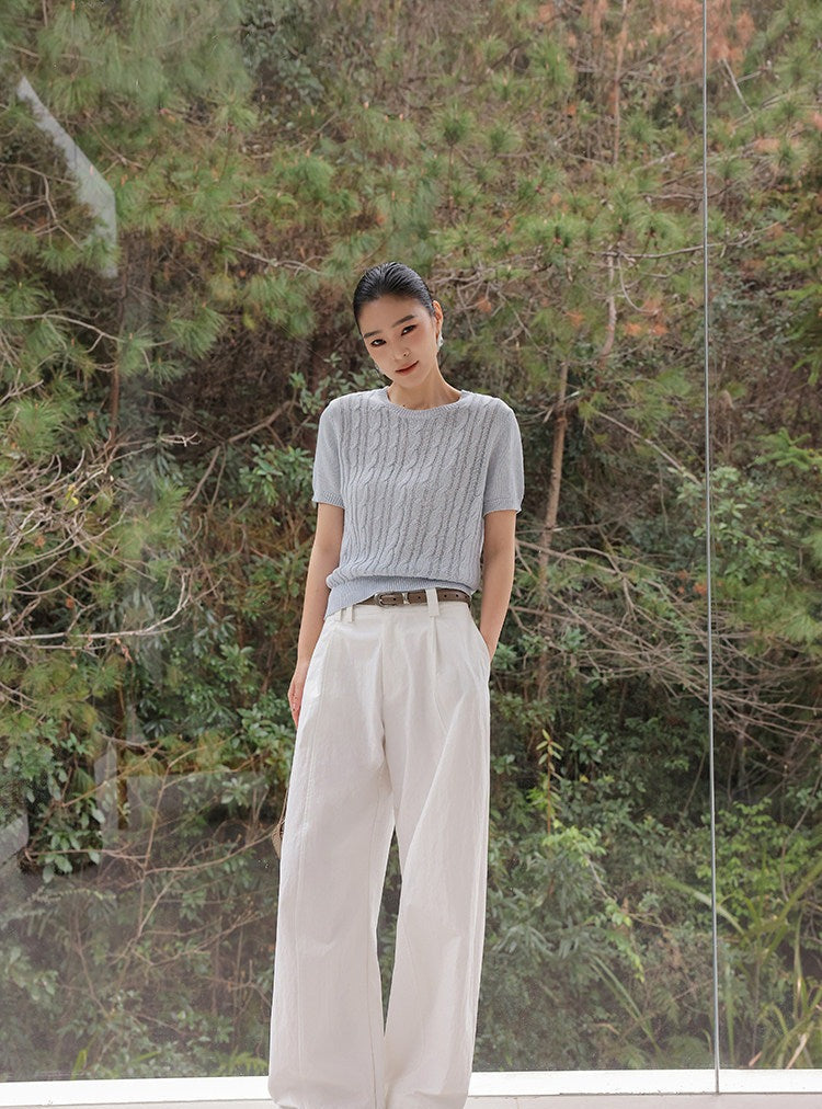 Knitted Top with Textured Design