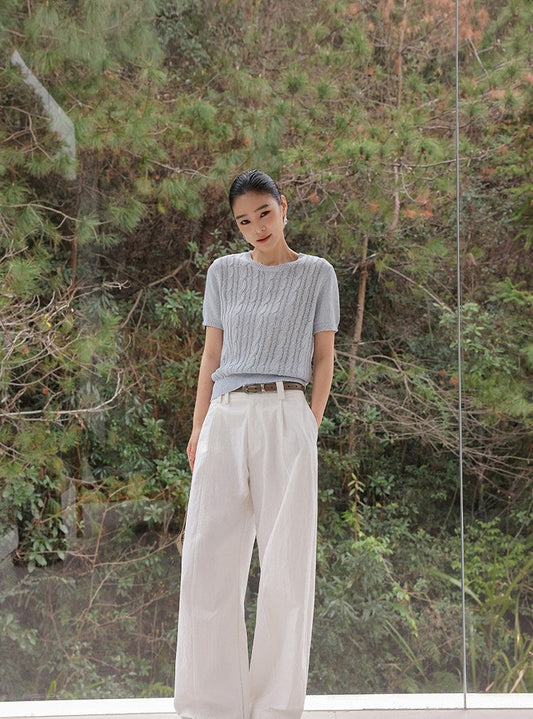 Knitted Top with Textured Design
