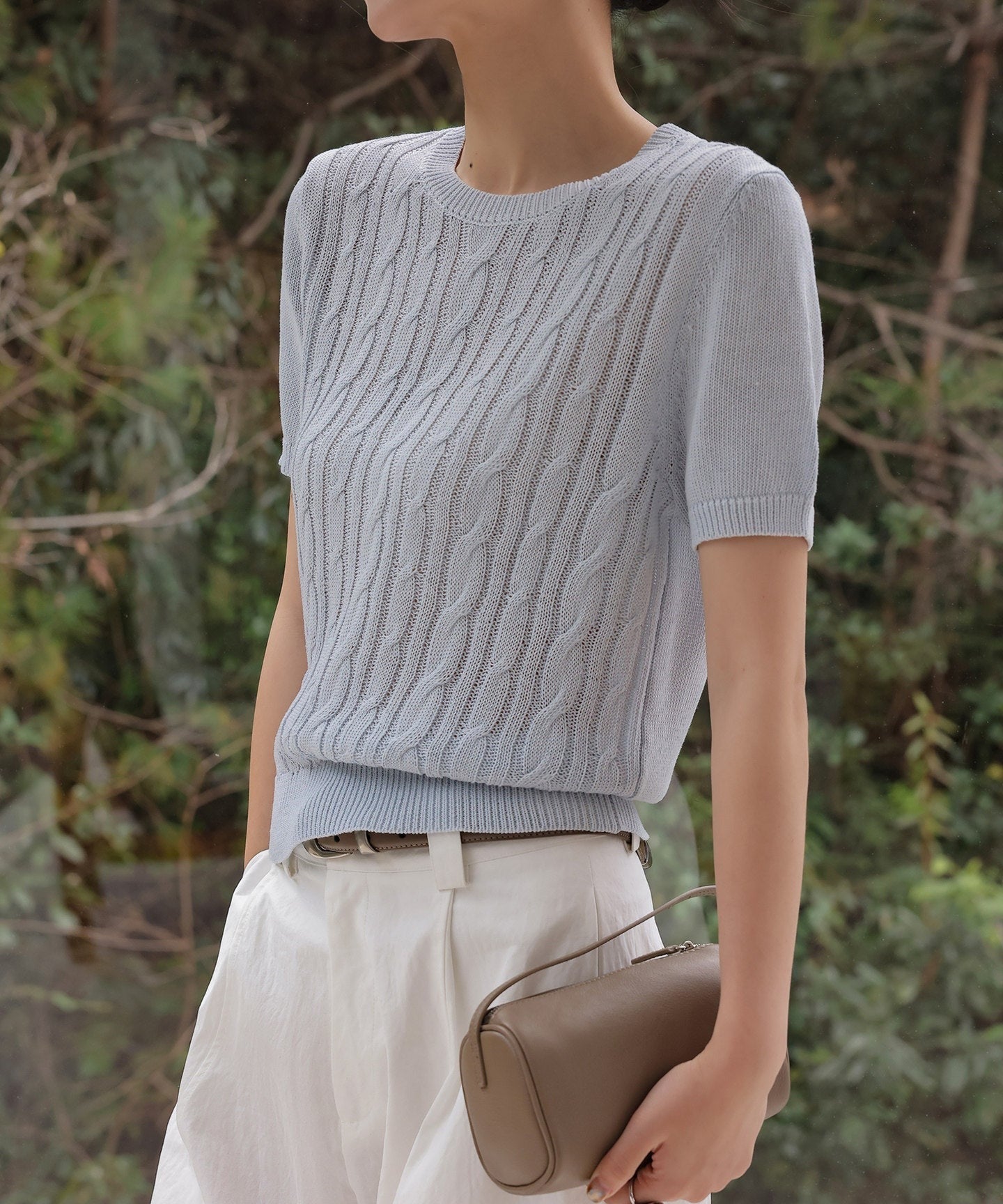 Knitted Top with Textured Design