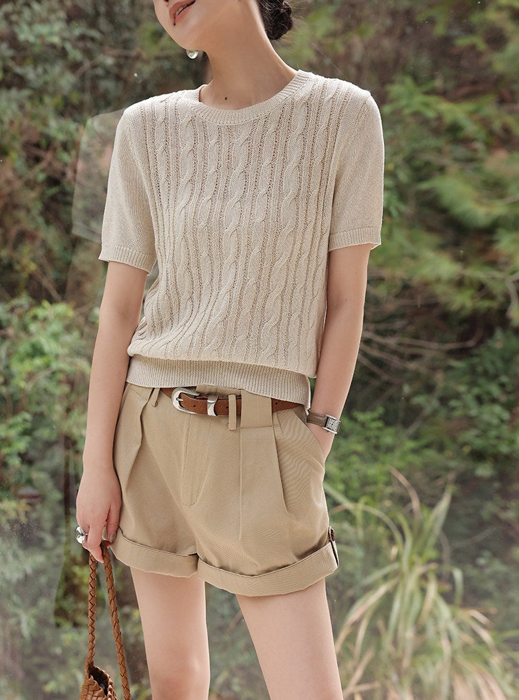 Knitted Top with Textured Design