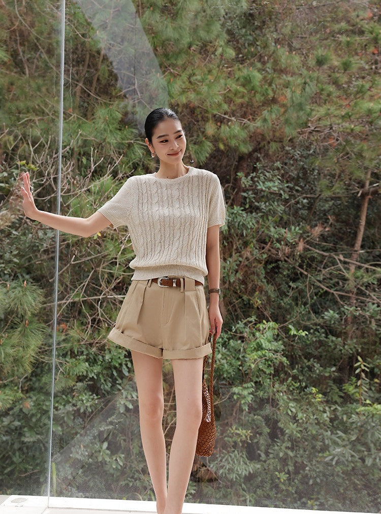 Knitted Top with Textured Design