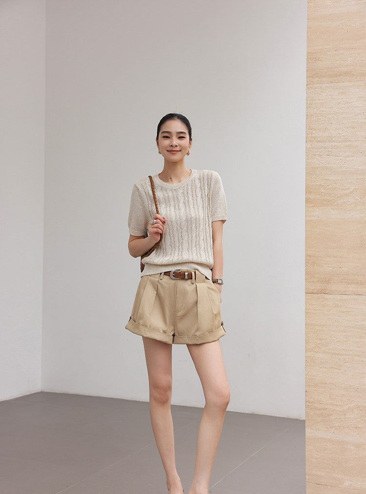 Knitted Top with Textured Design
