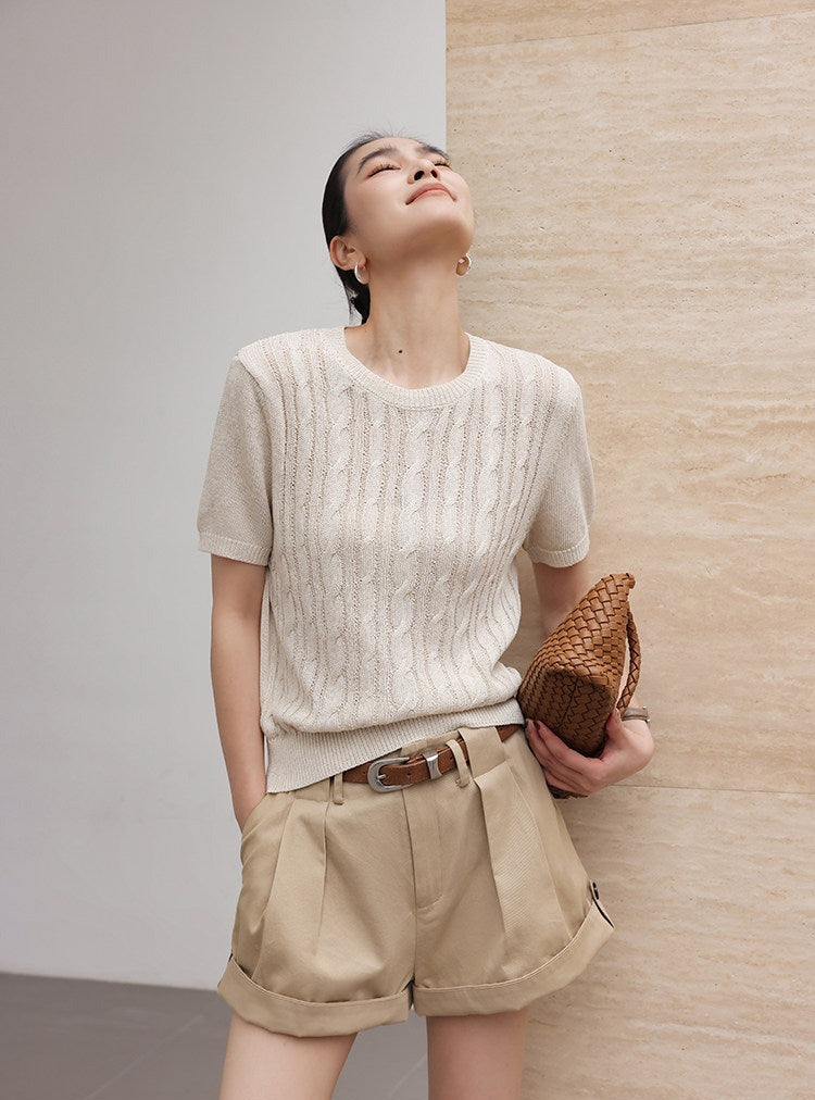 Knitted Top with Textured Design