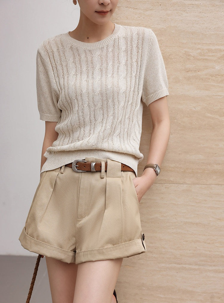 Knitted Top with Textured Design