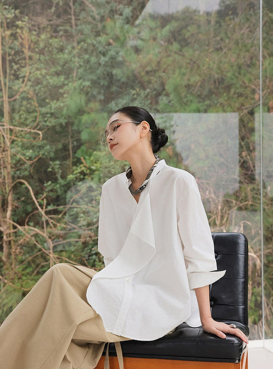 Viscose Shirt - Unique Folded Design