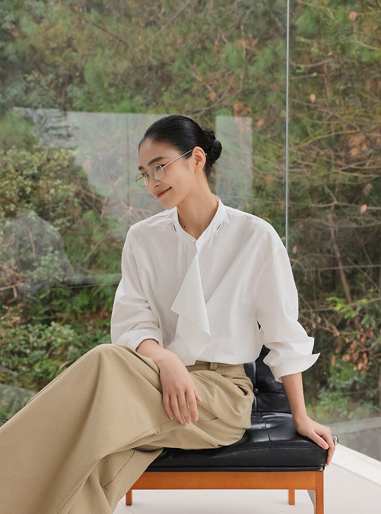 Viscose Shirt - Unique Folded Design