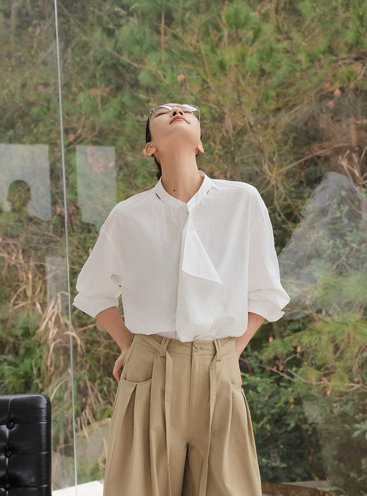 Viscose Shirt - Unique Folded Design