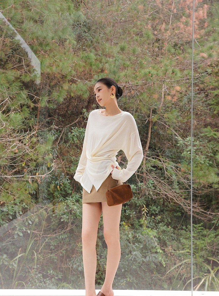 Knitted Top with Cross Design