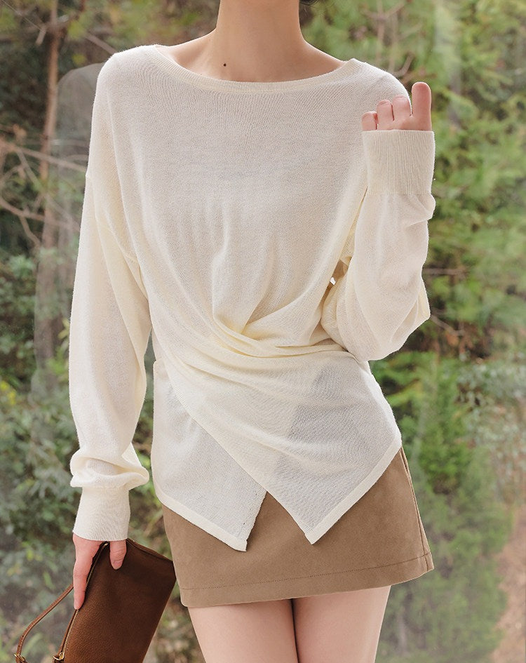 Knitted Top with Cross Design