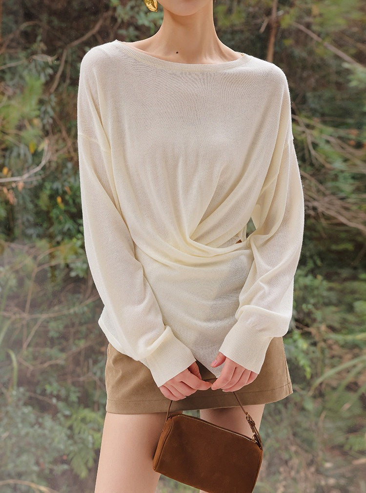 Knitted Top with Cross Design