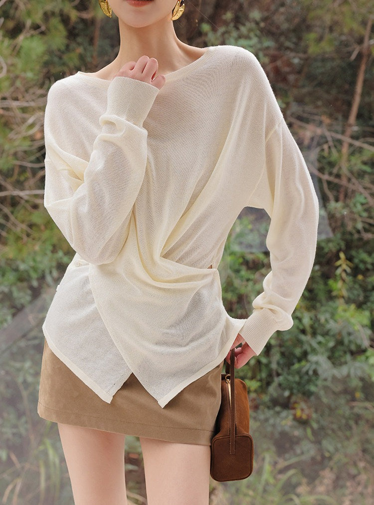 Knitted Top with Cross Design