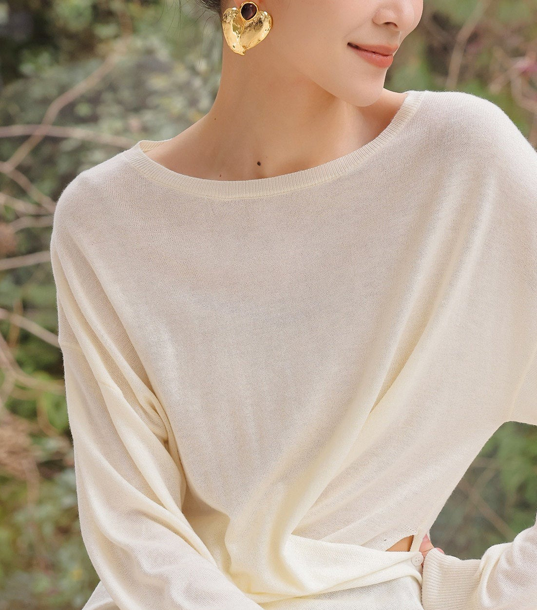 Knitted Top with Cross Design