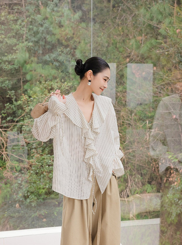 Viscose Wide-Leg Pants - High-Waisted Relaxed Fit