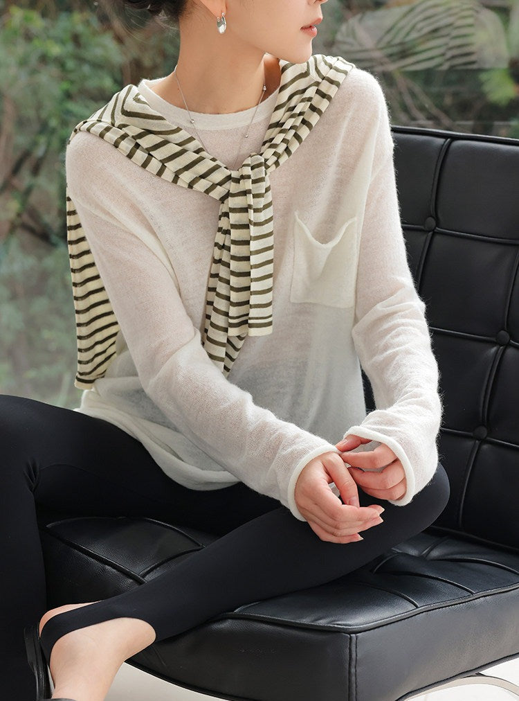Cashmere Knit Top - Relaxed Fit