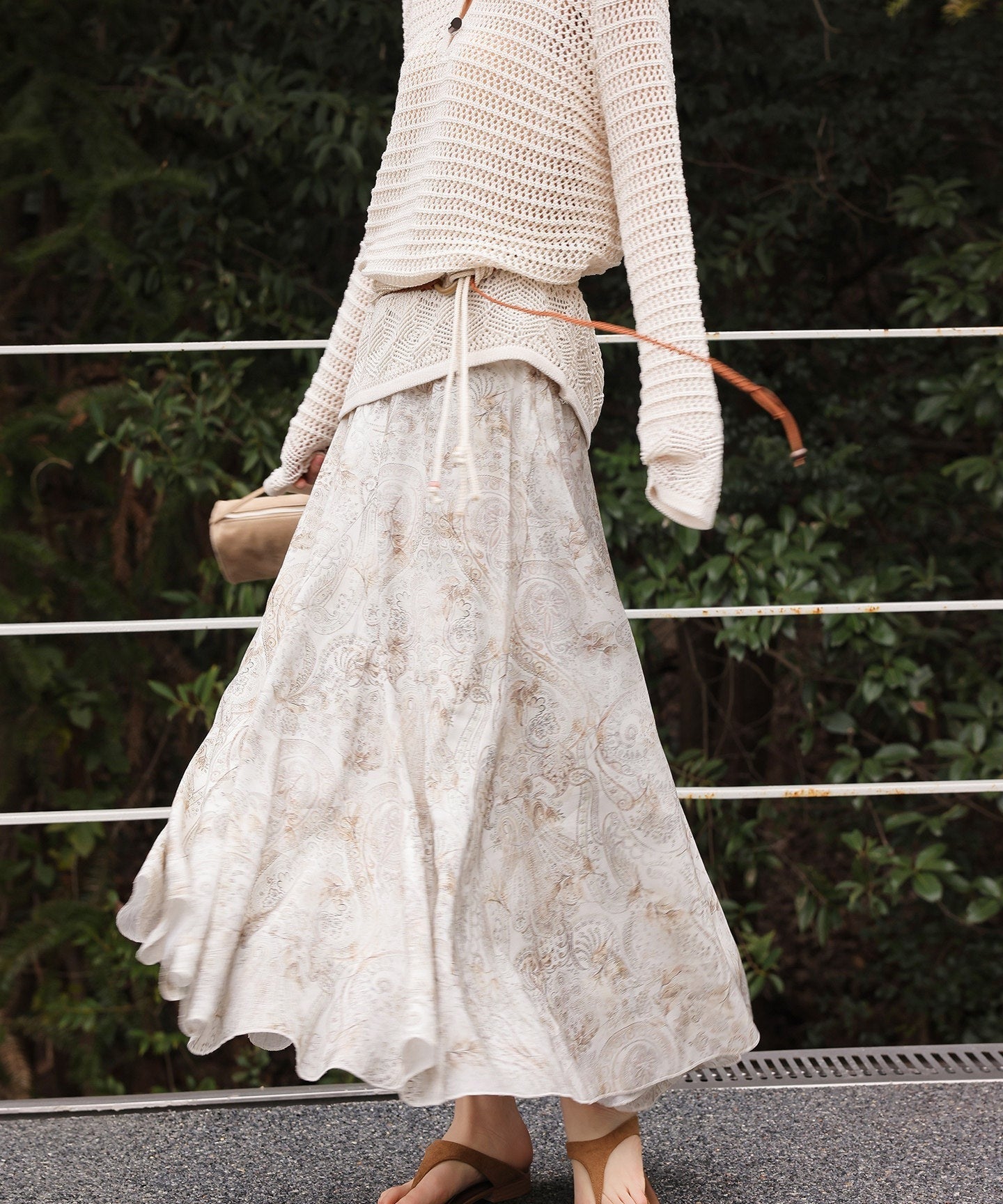 Paisley Print Skirt - Vintage Elegant Design