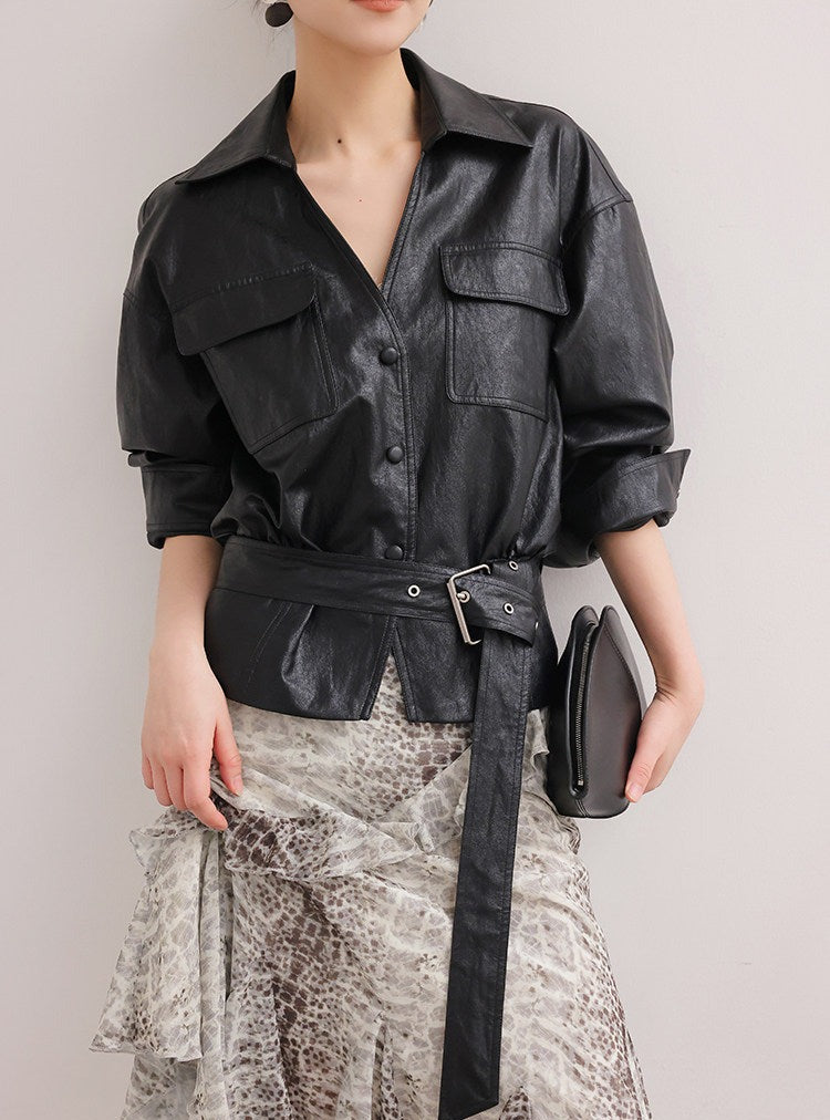 Polyester Skirt - Irregular Ruffled Hem