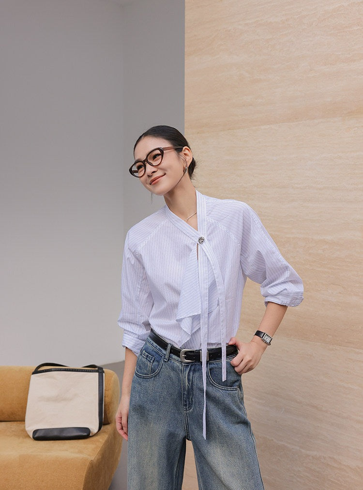 Kemeja Lengan Panjang Katun - Desain Elegan