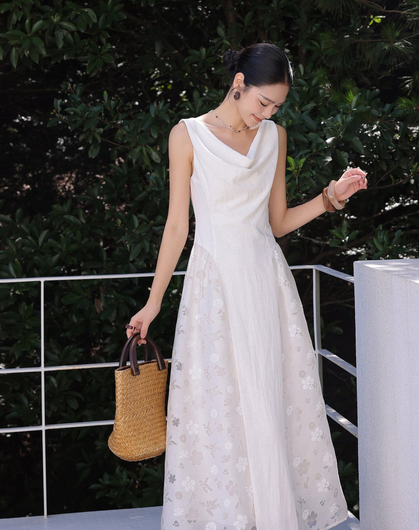 Lace Spaghetti Strap Dress - Elegant A-Line in Beige