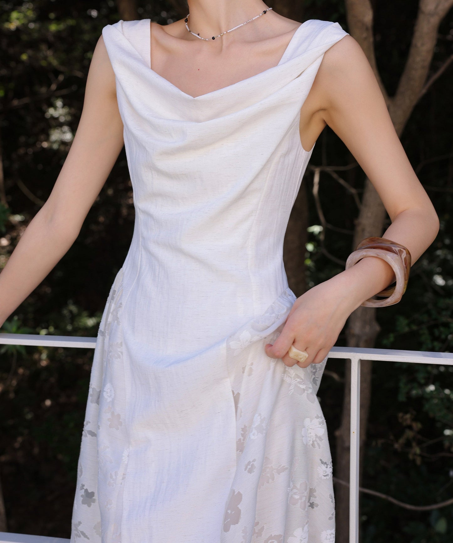 Lace Spaghetti Strap Dress - Elegant A-Line in Beige