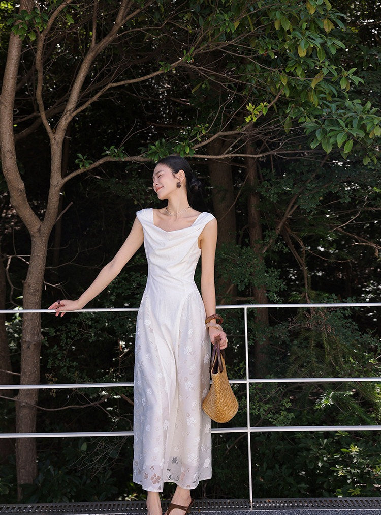 Lace Spaghetti Strap Dress - Elegant A-Line in Beige