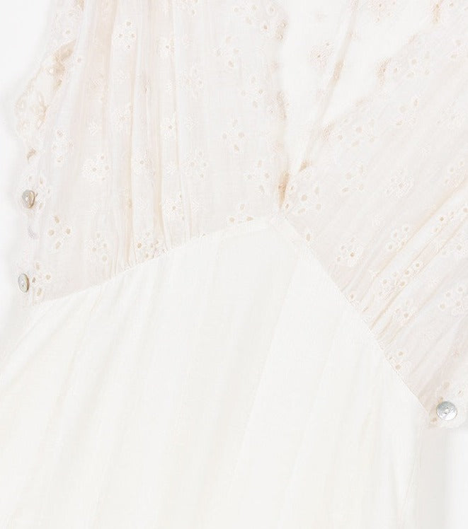 Tencel Lace Dress - Hollow-Out Design