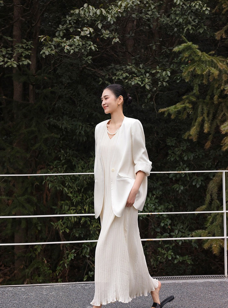 Beige Coat - Relaxed Fit Minimalist Design