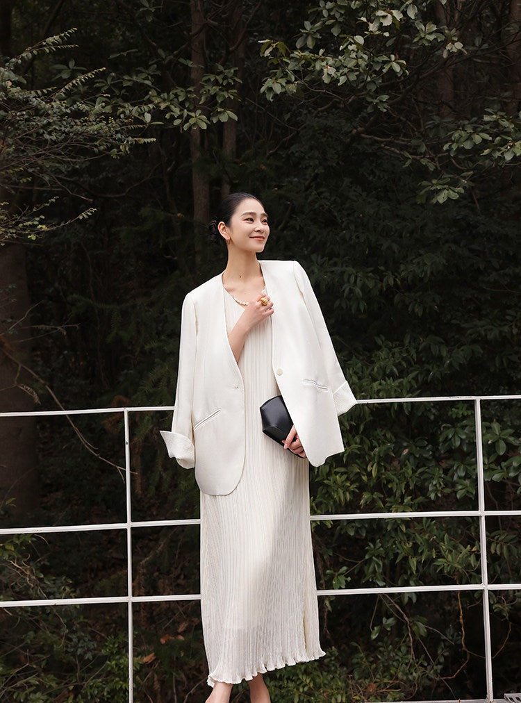 Beige Coat - Relaxed Fit Minimalist Design