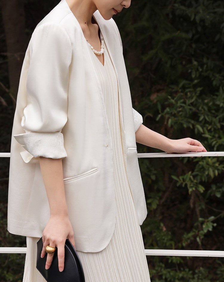 Beige Coat - Relaxed Fit Minimalist Design