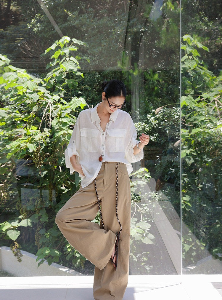 Kemeja Lengan Panjang Tencel Ramie - Fit Santai