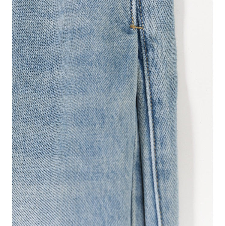 Cotton Wide-Leg Jeans - Light Blue