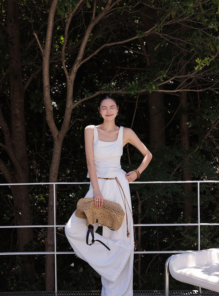 Viscose Two-Piece Set - Tank Top and Relaxed Pants